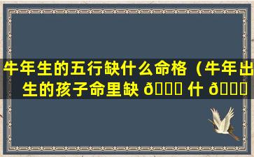 牛年生的五行缺什么命格（牛年出生的孩子命里缺 🐅 什 🐘 么）